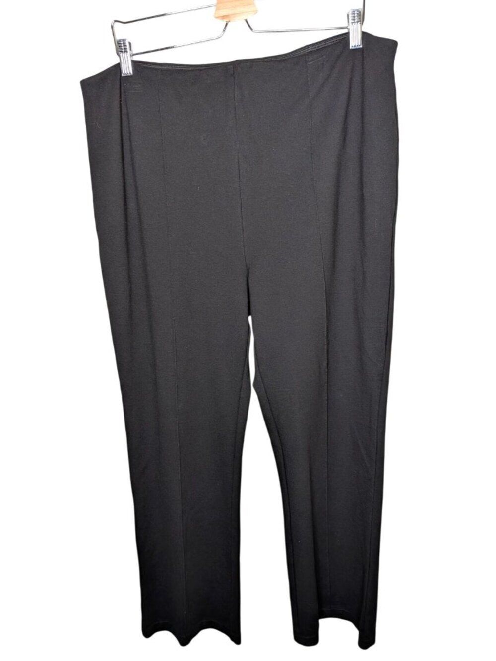 Lysse Black Stretch Pull-On Knit Bootcut Pants Size 2X